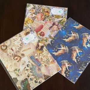 Bundle of 3 Victorian Style Giftwrap by the Gifted Line